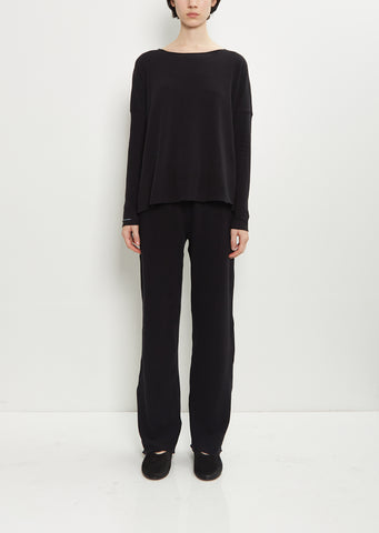 Stretch Jersey Basic Trousers — Black