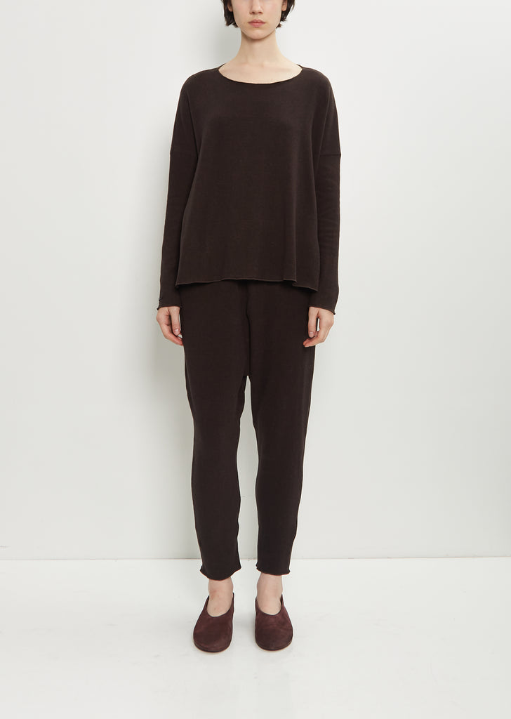 Stretch Jersey New Basic Pants — Chocolate