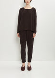 Stretch Jersey New Basic Pants — Chocolate
