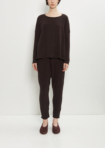 Stretch Jersey New Basic Pants — Chocolate