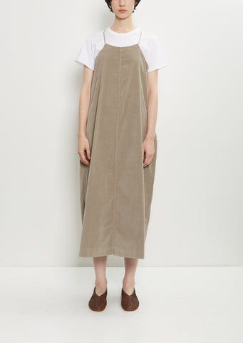 Velvet Salopette Dress — Marron Glace
