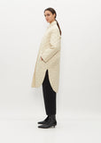 Quilted Cocoon Coat t —  Stone