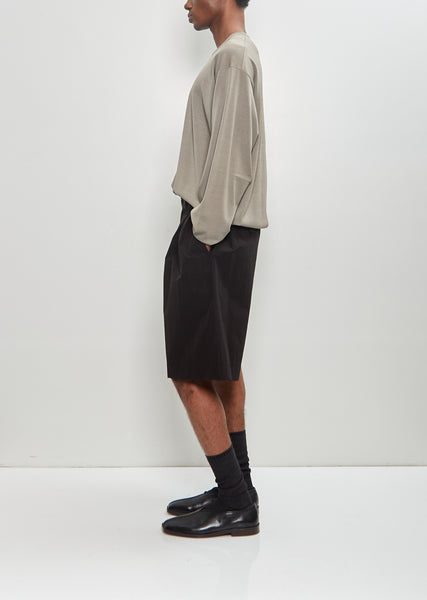 Stein - Windbreaker Wide Easy Short Trousers Dark Khaki
