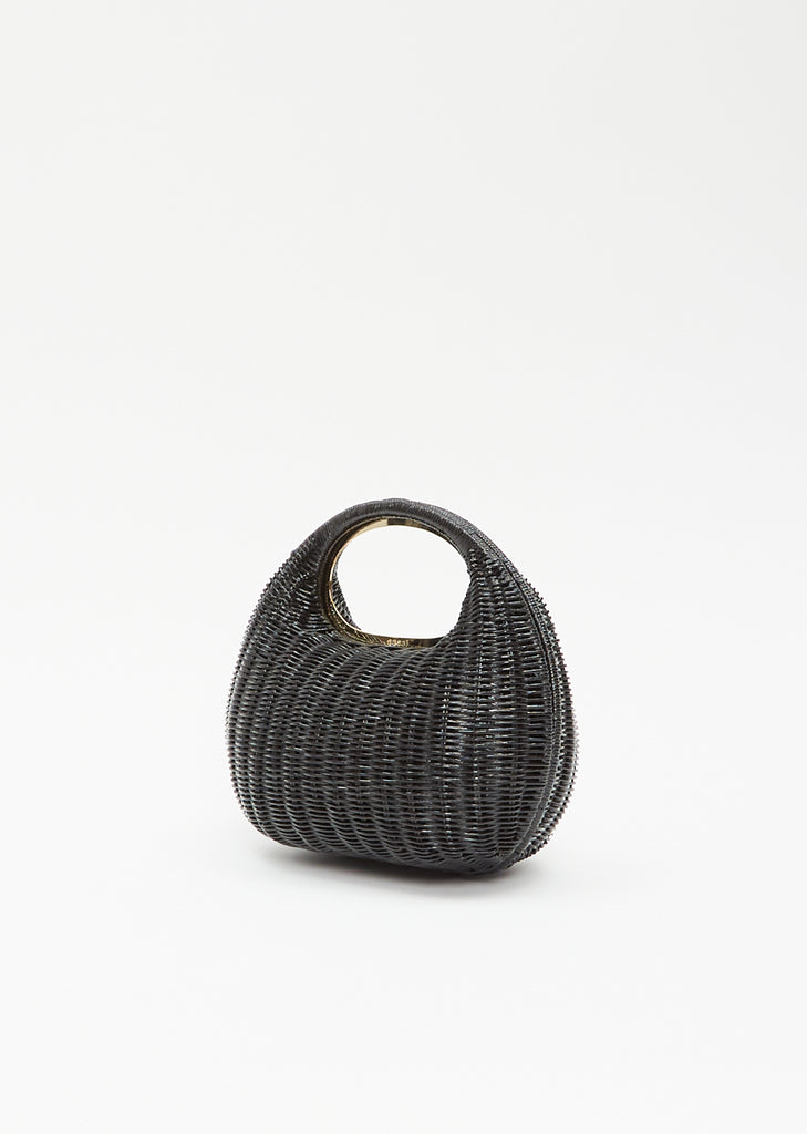 Ratan Round Bag — Black