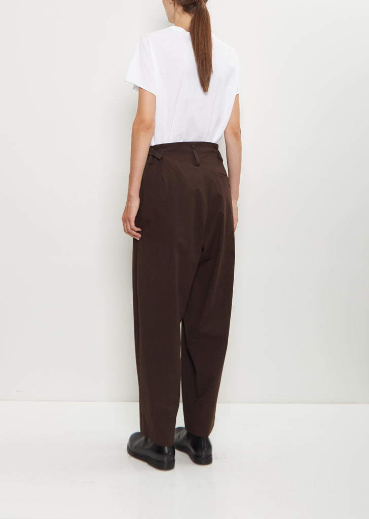 Cotton Double Tuck Wide Pants