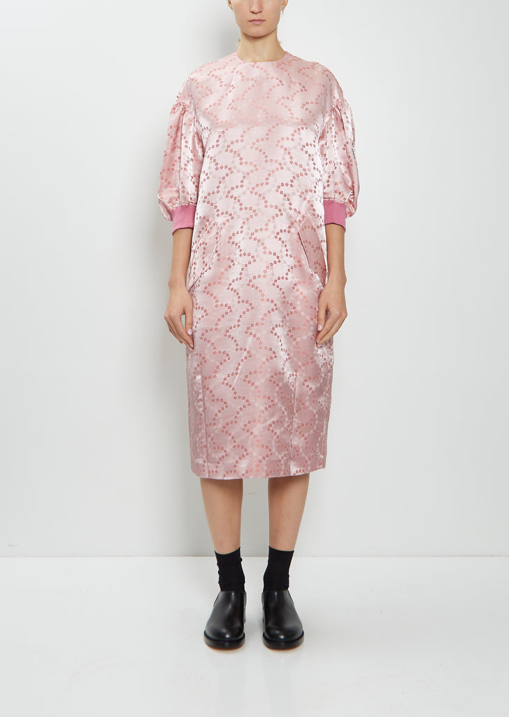 Floral Pattern Satin Dress