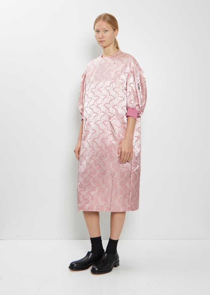 Floral Pattern Satin Dress