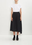 Cotton Asymmetry Gather Skirt