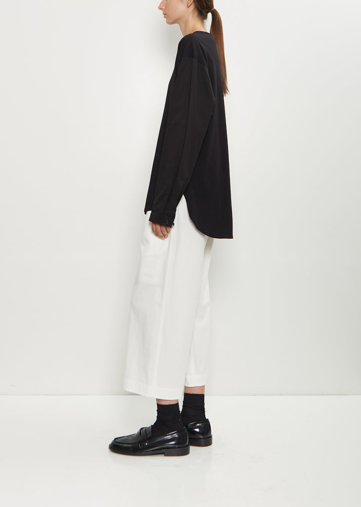 Cut & Sewn Cotton Combination Pullover