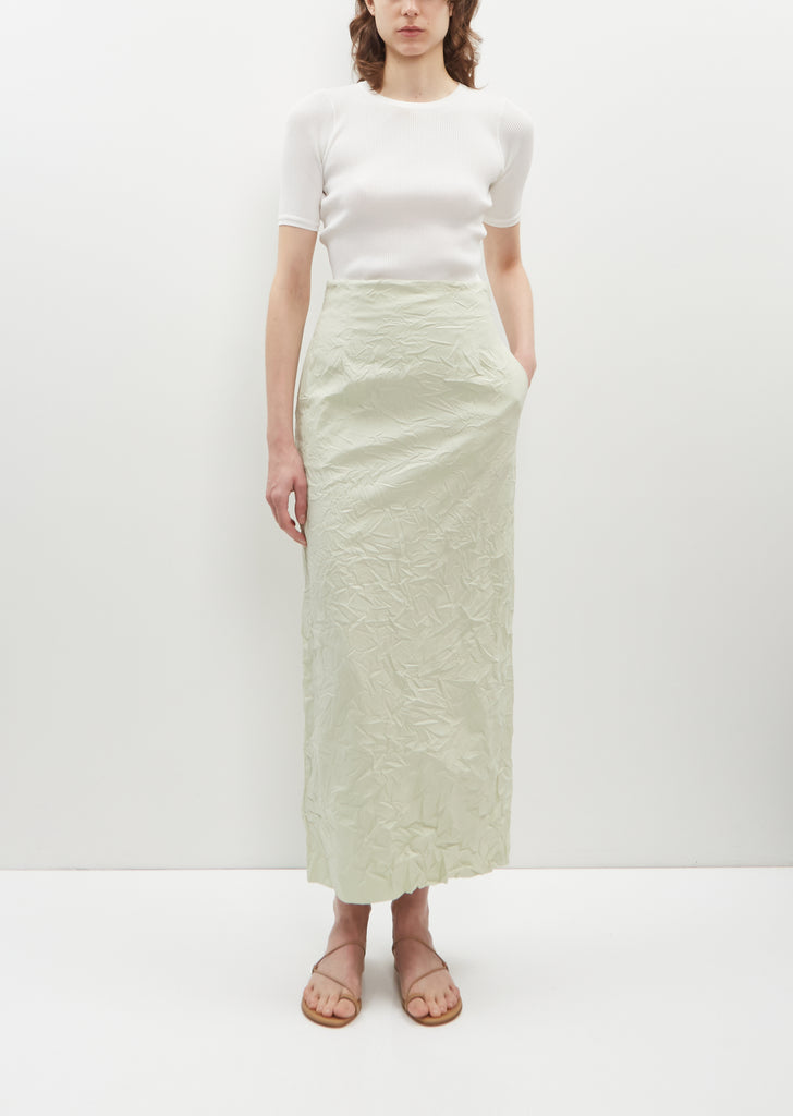 Wrinkled Washed Finx Twill Skirt