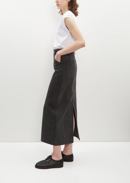 Washed Hard Twist Canvas Skirt – La Garçonne Washed Hard Twist Canvas Skirt – La Garçonne