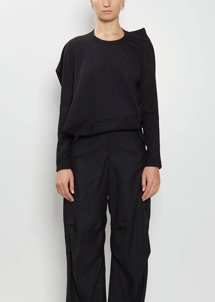 Wool Blend Asymmetrical Top