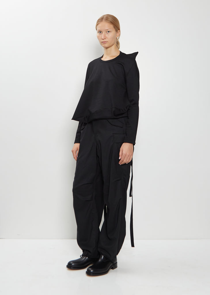 Wool Blend Asymmetrical Top