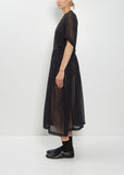 Silk Pleated Cache-Coeur Dress