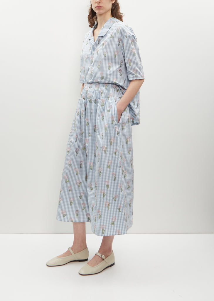 Embroidered Satin Sweet Culotte