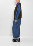 Cashmere Rib Stitch Cardigan Vest