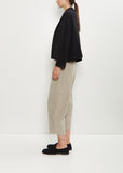 Linen Cashmere Short Open Jacket — Black