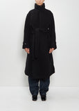 Wrap Wool Coat — Black