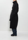 Wrap Wool Coat — Black