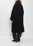 Wrap Wool Coat — Black