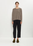 Cashmere Alpaca Boxy Crewneck Sweater