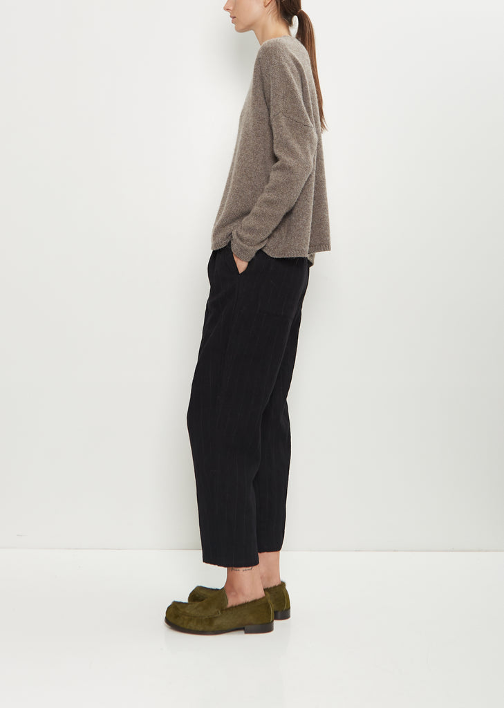 Cashmere Alpaca Boxy Crewneck Sweater