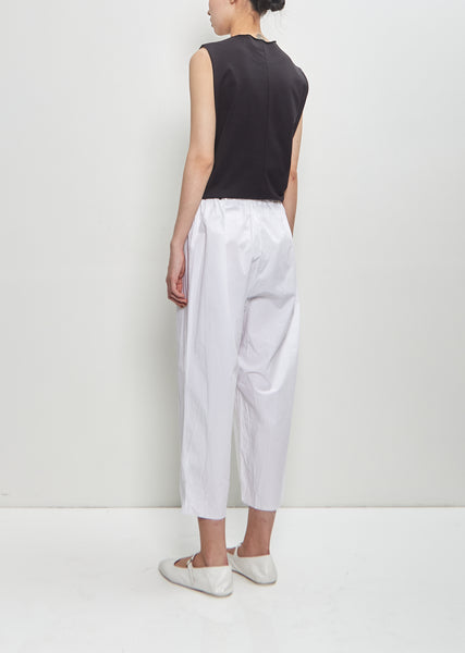 Paper Cotton Cropped Pants OE — White – La Garçonne