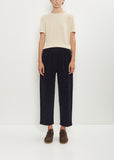 Cotton Corduroy Pleated Tapered Pant