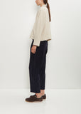 Linen Cashmere Short Open Jacket — Natural