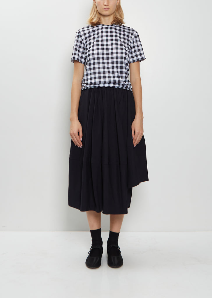 Tropical Wool Asymmetrical Skirt