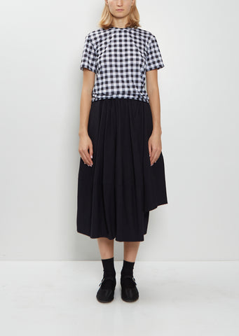Tropical Wool Asymmetrical Skirt