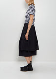 Tropical Wool Asymmetrical Skirt