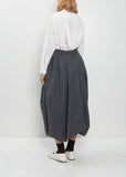 Wool Serge Balloon Skirt