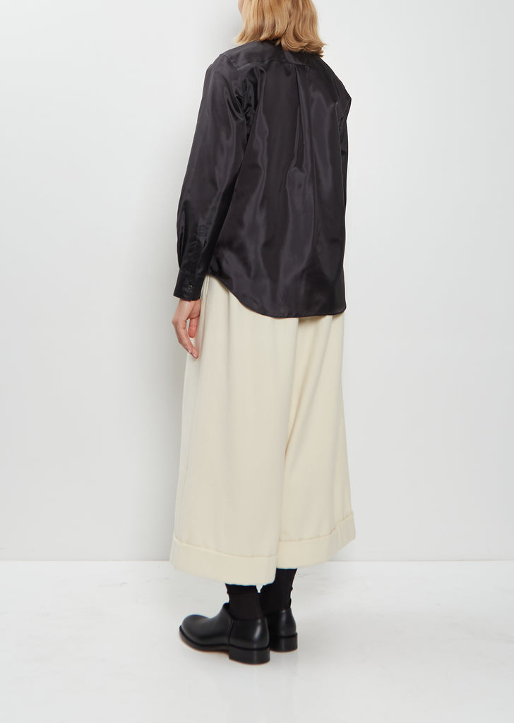 Rosette Taffeta Blouse