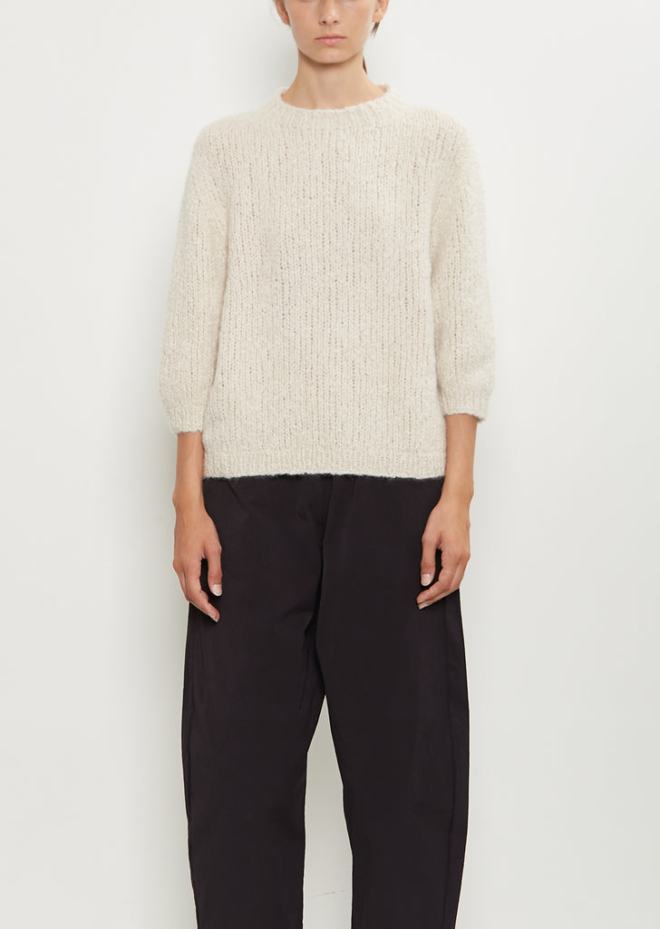 Momo Cashmere Silk Sweater — Ivory