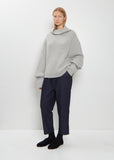 Kimono Sleeve Cashmere Sweater — Silver Grey