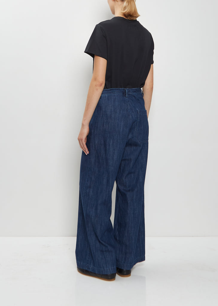 Denim Long Straight Pants