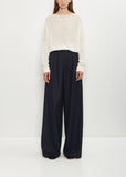 Wool Flannel Full Pants  — Midnight