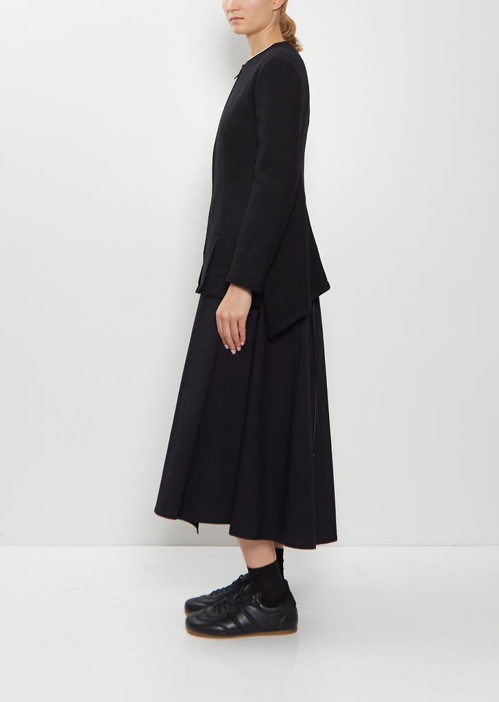 Front Zip Tailored Wool Jacket