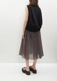 Glencheck Pleated Skirt — Gray