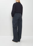 Slant Pocket Cotton Trousers — Petrol