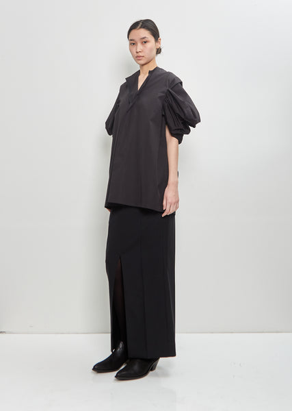 JUNYA WATANABE ブルゾン（その他） 黒 2000425F0070 Cotton Rouched Sleeve Top — Black – La Garçonne