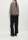 Cashmere BF R-Neck Sweater — Brown Melange