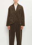 Corduroy Tailored Jacket — Khaki