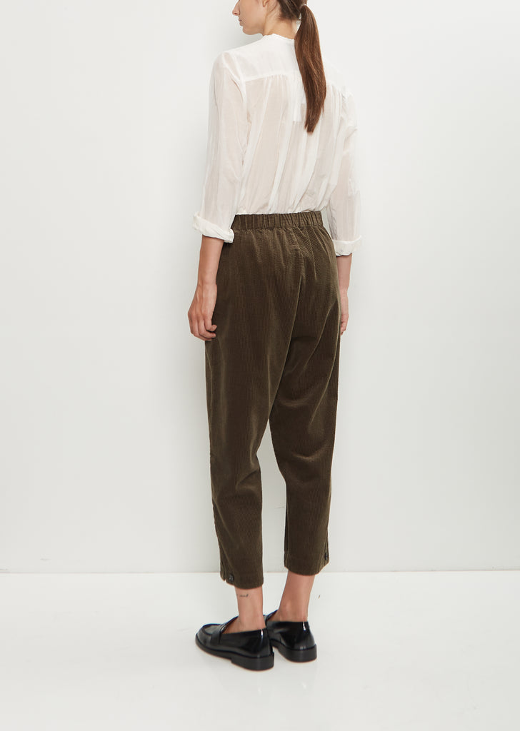 Corduroy Tapered Pants — Khaki