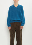 Cashmere BF V-Neck Sweater — Deep Blue