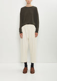 Corduroy Tapered Pants — Ivory