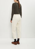 Corduroy Tapered Pants — Ivory