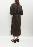 Asymmetrical Shirt Dress — Dark Espresso