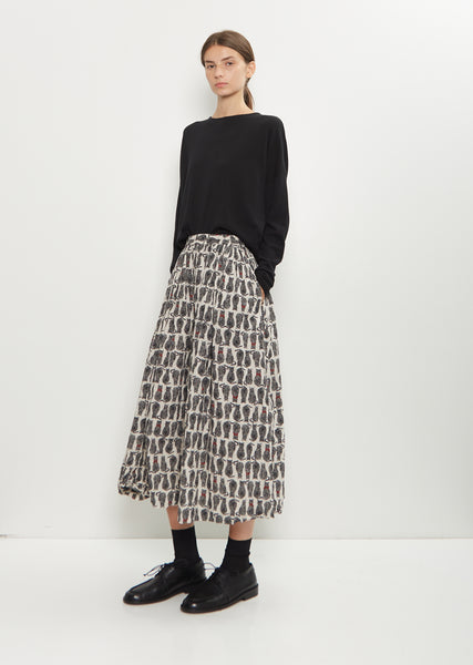Cat Patrol Print Cotton Skirt – La Garçonne